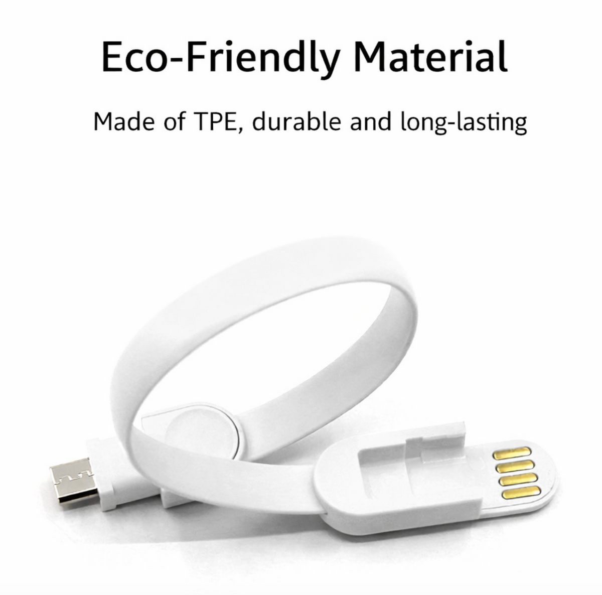Wearable USB Charging Bracelet – Portable Type-C Fast Charging Cable & Wrist Strap