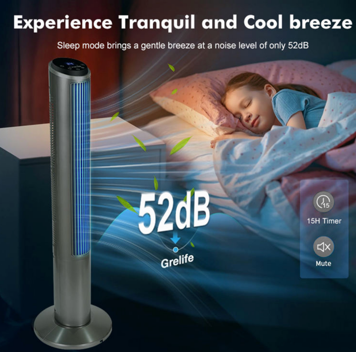 40-Inch Portable Air Conditioner & Air Cooler – Quiet 50dB AC Unit for Home & Office